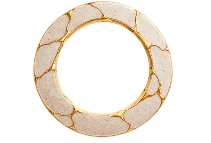 Circled in Light kintsugi ring
